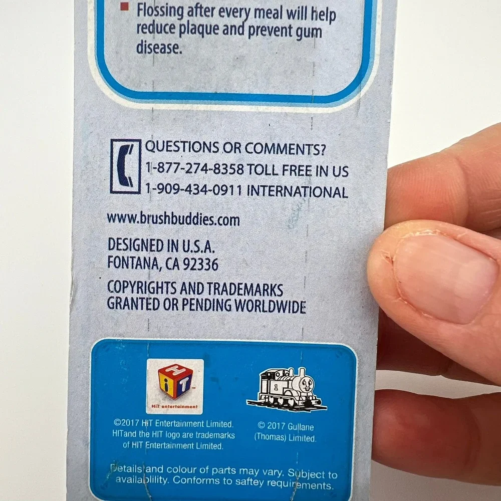Thomas & Friends Kids Toothbrush 2 Pack Brush Buddies Red Blue Soft Bristles NIP